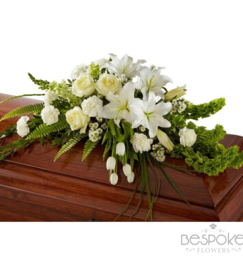 White Casket Spray