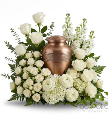 Serenity White Garden Urn Tribute